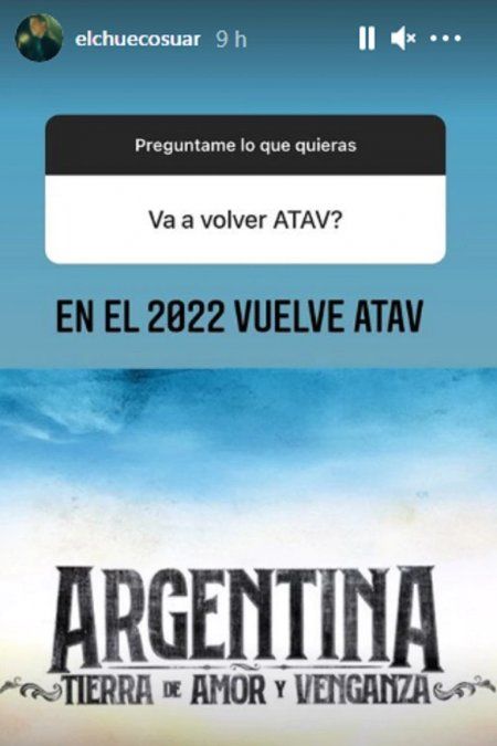 Adrián Suar confirmó el regreso de "Argentina, tierra de amor y venganza".