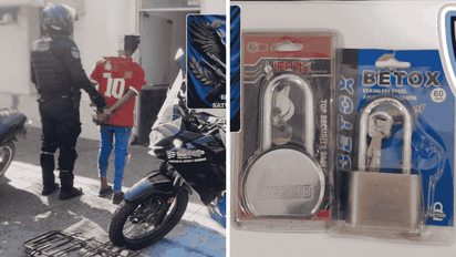 Entró a una cerrajería de Santa Fe, robó dos candados y salió corriendo