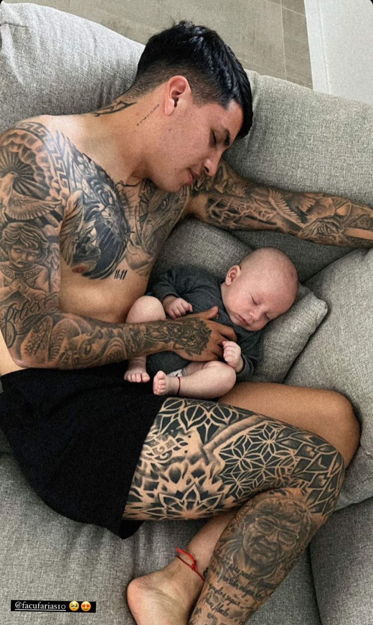 Facundo Farías junto a su hijo Valentino. Facundo Farías junto a su hijo Valentino.