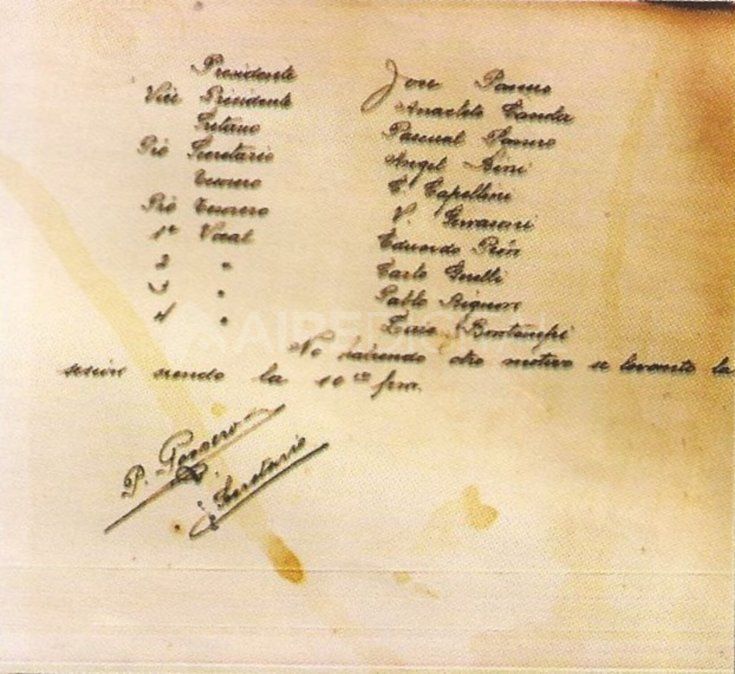 Acta labrada el 13 de abril de 1907. Los futuros fundadores del United se alejan del Santa Fe Football Club. Dos días después nació Unión.