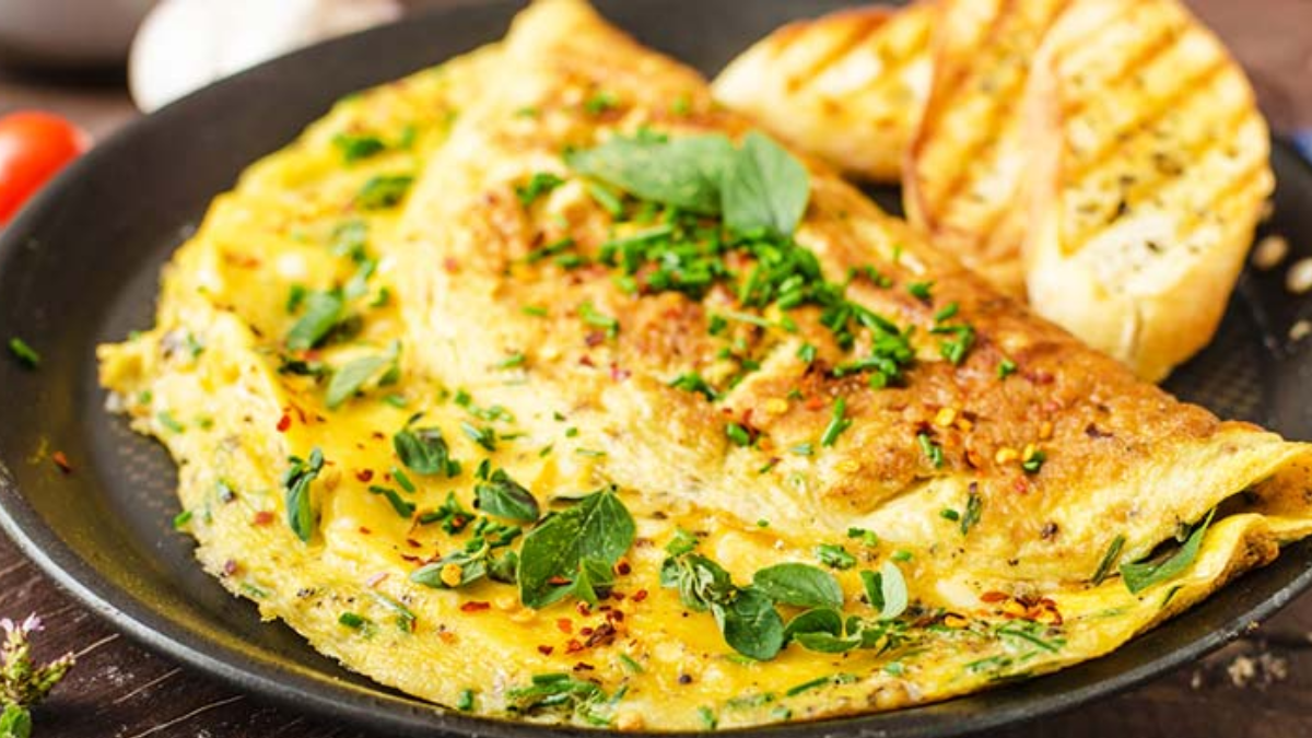 Receta de omelette de espinaca y queso.