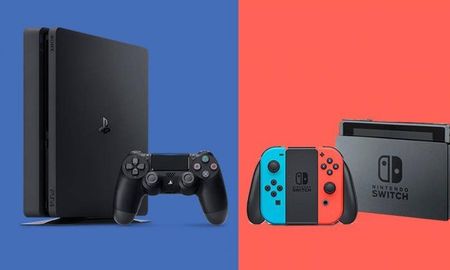 La Playstation 4 de Sony y la Nintendo Switch. La Playstation 4 de Sony y la Nintendo Switch.
