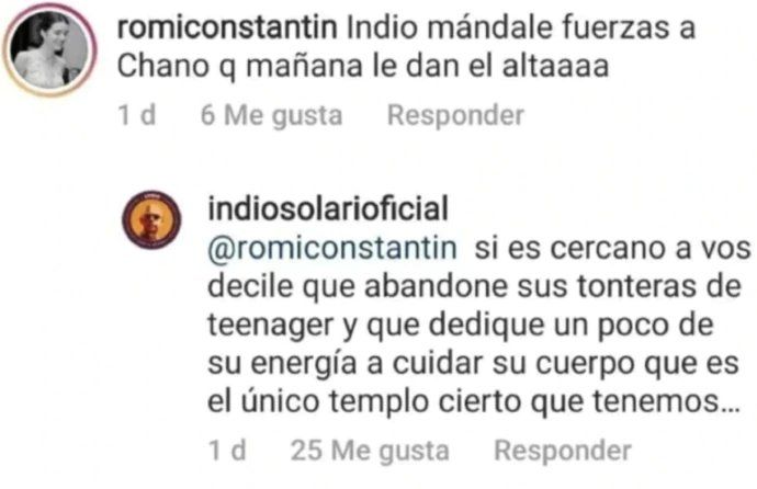Indio Solari le dejó un mensaje a Chano.