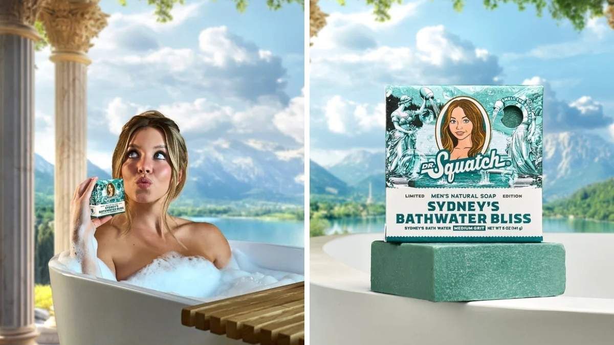 Sydney Sweeney lanzó un jabón hecho con el agua de su baño.
