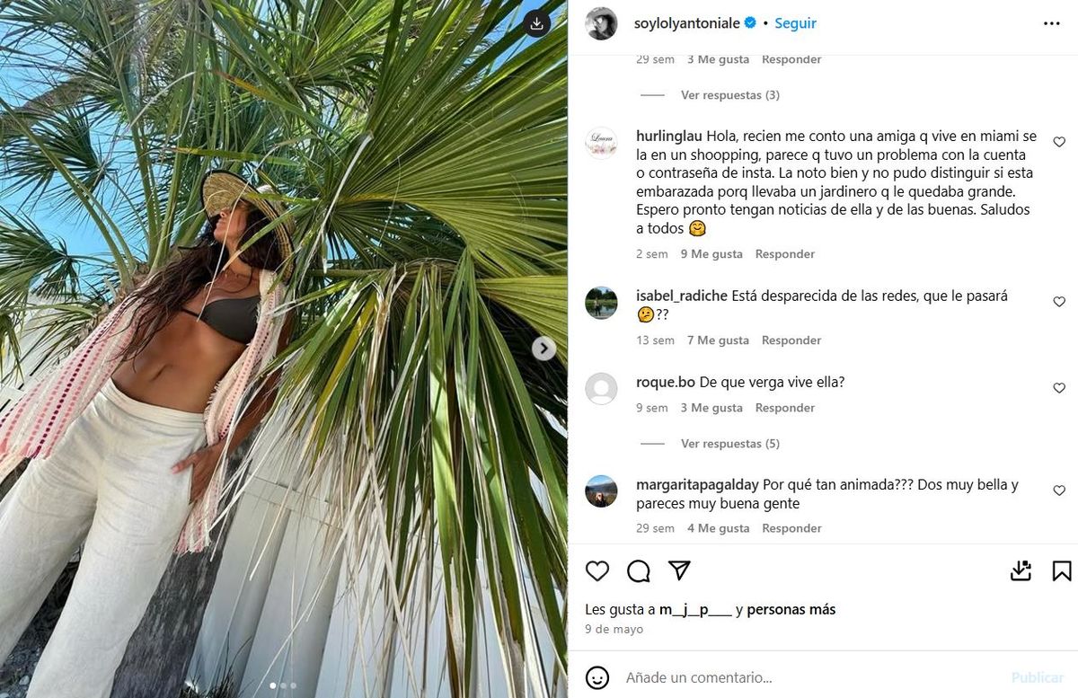 Loly Antoniale habría sido vista en un shopping de Miami. Loly Antoniale habría sido vista en un shopping de Miami.