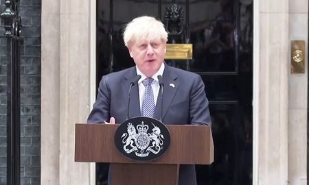 Boris Johnson hablando este jueves a los británicos. Boris Johnson hablando este jueves a los británicos.