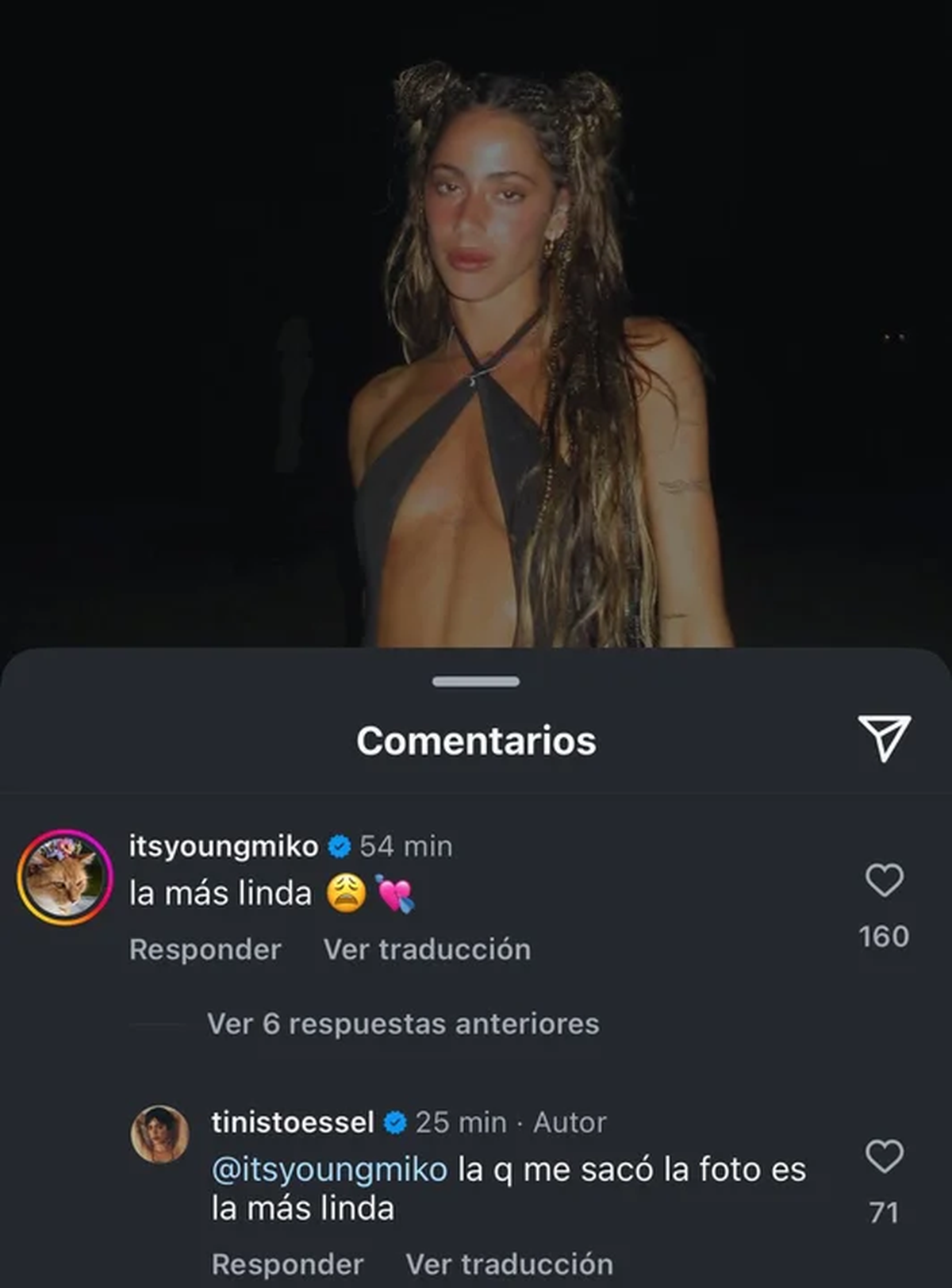 El intercambio entre Tini y Young Miko que despertó la curiosidad de los fans. El intercambio entre Tini y Young Miko que despertó la curiosidad de los fans.