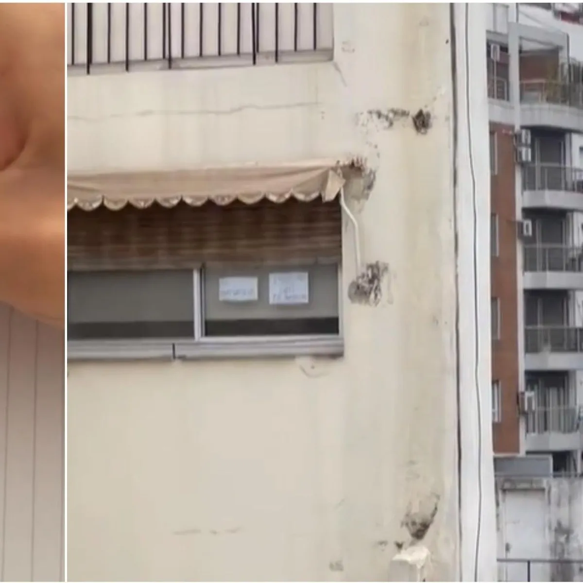 Intentó conquistar a su vecino de otro edificio con un cartel en la ventana: la respuesta la dejó sin palabras