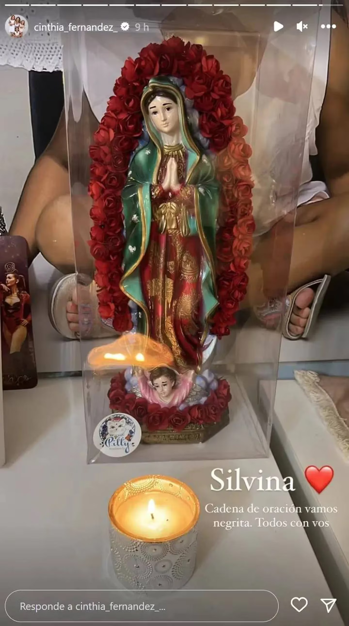 Cinthia Fernández mostró el altar que hizo para rezar por Silvina Luna