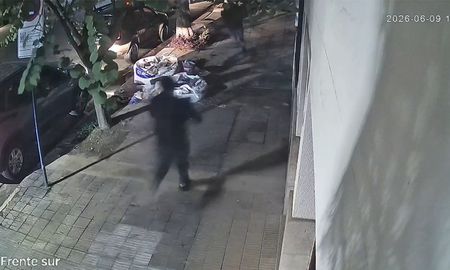 La huida de los ladrones tras alzarse de un botín millonario en el barrio Constituyentes. La huida de los ladrones tras alzarse de un botín millonario en el barrio Constituyentes.