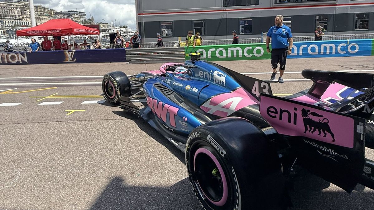 Colapinto fue 15° en la primera práctica del GP de Mónaco marcada por accidentes y banderas rojas