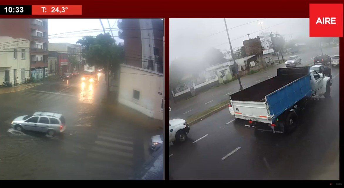 La tormenta desde las cámaras de Aire de Santa Fe.