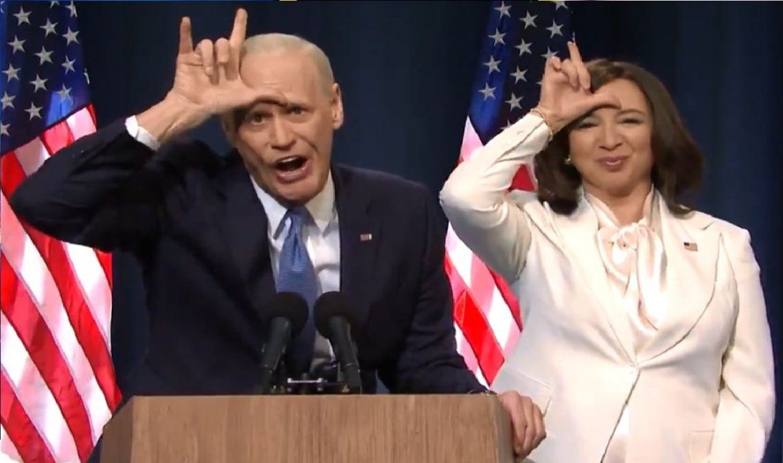 Jim Carrey imitando a Joe Biden y burlándose de Donald Trump