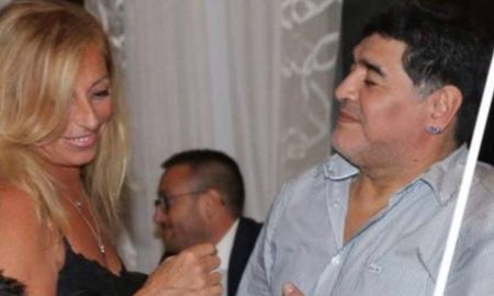 Cristiana Sinagra junto a Diego Maradona. Cristiana Sinagra junto a Diego Maradona.