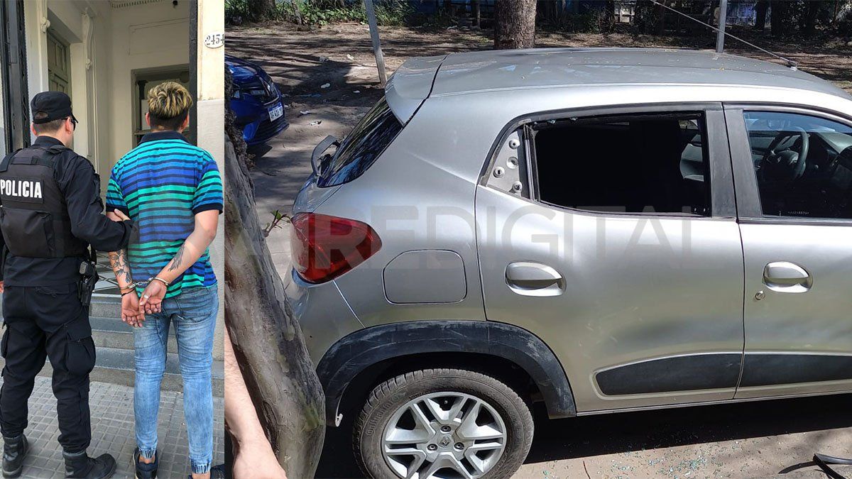 Un joven de 19 años junto a un menor fueron detenidos cuando violentaban un auto en Pasaje Irala y 4 de enero.