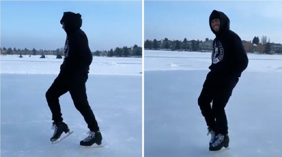 Un patinador imita sobre hielo el moonwalk de Michael Jackson