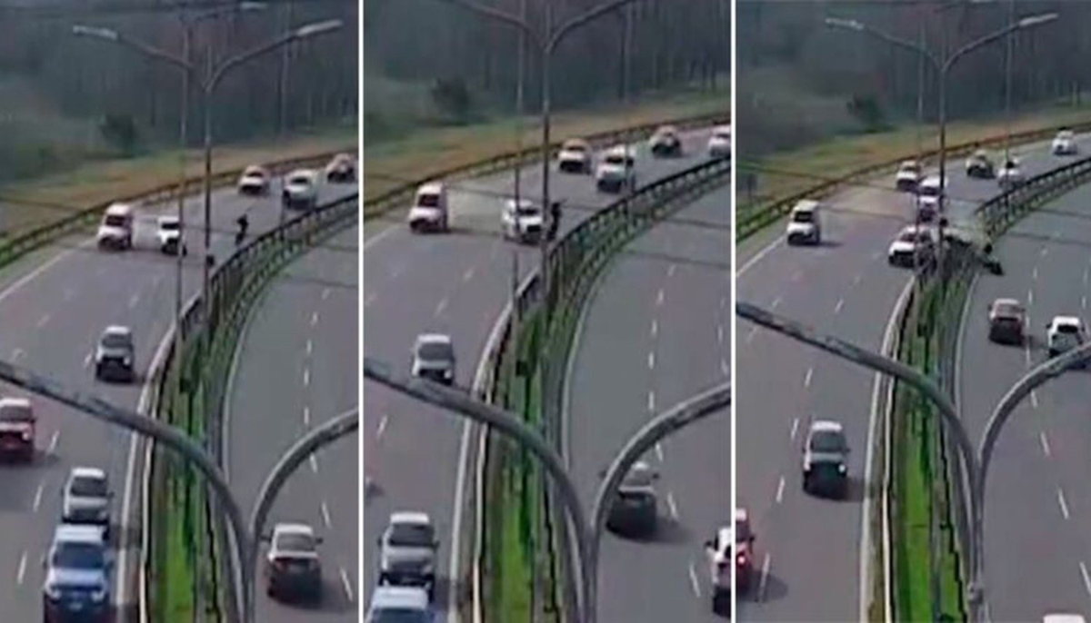 Impactante video: un motociclista murió tras ser atropellado dos veces en Buenos Aires