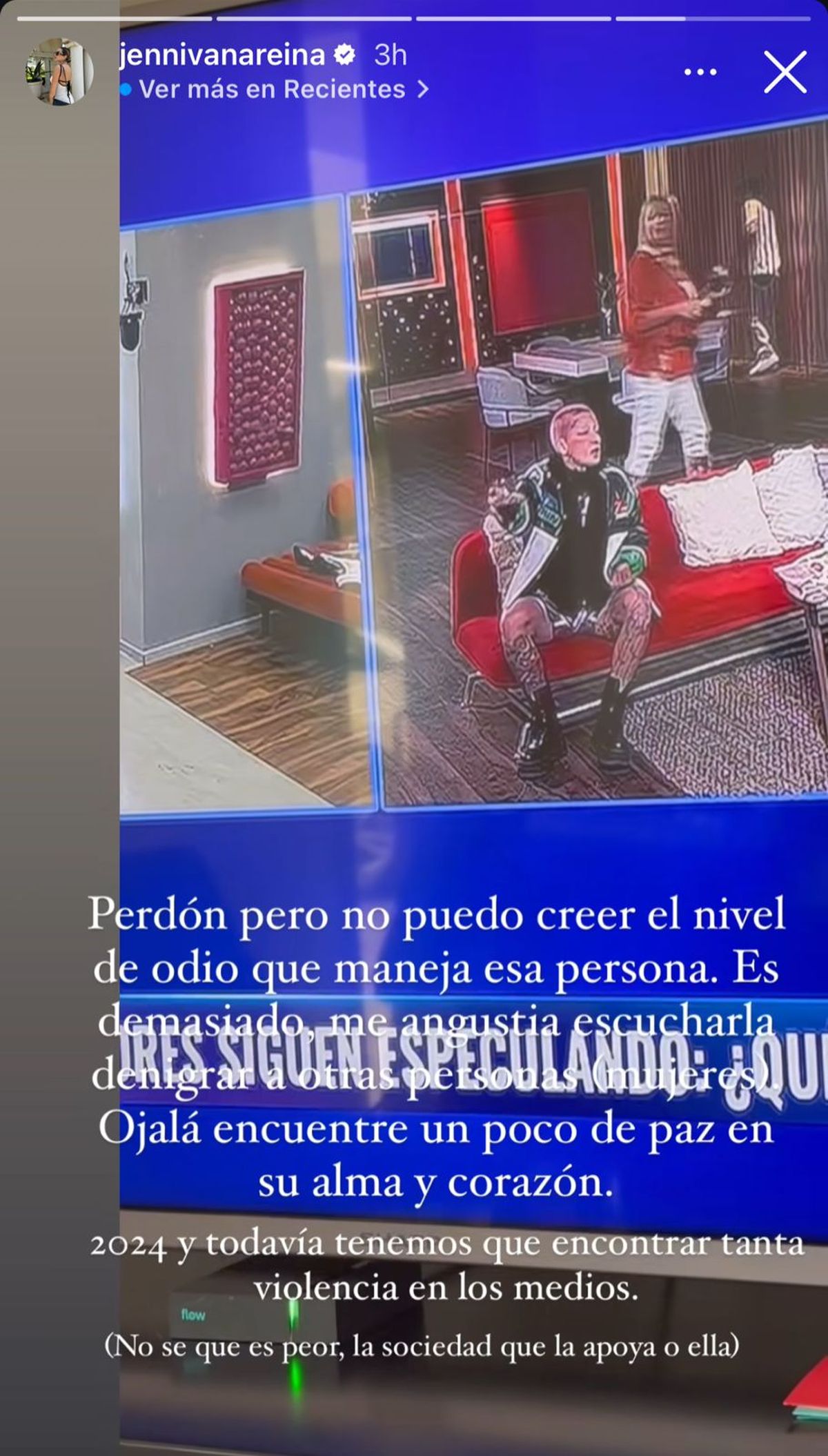 Jennifer Reina, esposa de Manuel Lanzini, criticó a Furia de Gran Hermano. Jennifer Reina, esposa de Manuel Lanzini, criticó a Furia de Gran Hermano.