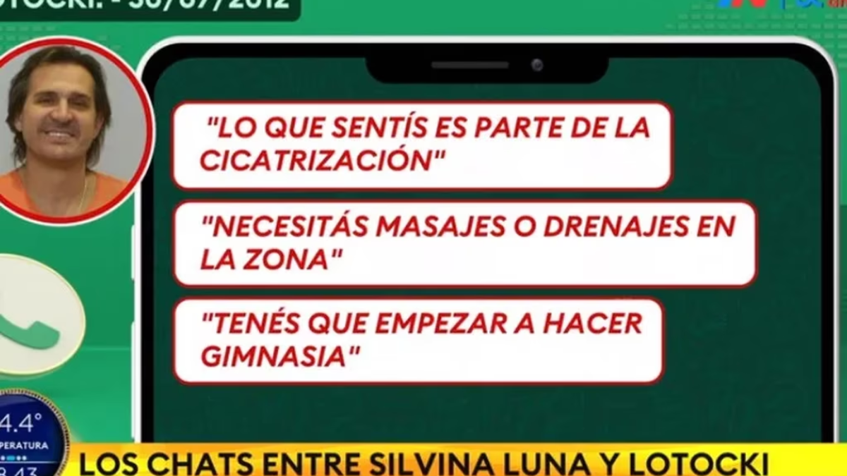 Los mensajes que Silvina Luna le envío a Aníbal Lotocki tras ser operada. Los mensajes que Silvina Luna le envío a Aníbal Lotocki tras ser operada.