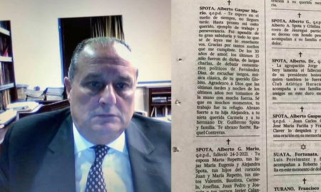 Su esposa y su amante se cruzaron en los avisos fúnebres del expresidente de Huracán: Hasta pronto mi osito Su esposa y su amante se cruzaron en los avisos fúnebres del expresidente de Huracán: Hasta pronto mi osito