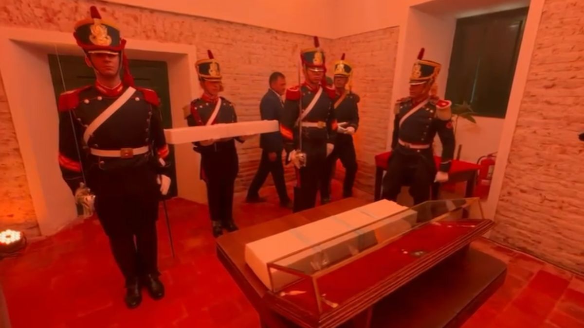 La reliquia arribó a la provincia de Santa Fe para la recreación del histórico combate de 1813.&nbsp;