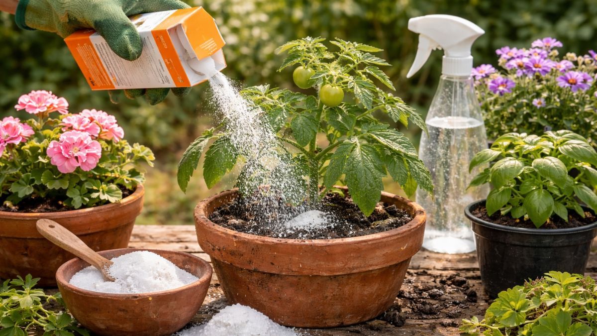 Bicarbonato de sodio en plantas: para qué sirve y cómo usarlo en el jardín.