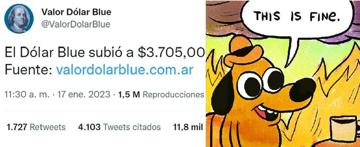 Por error informaron que el dólar blue superó los $3.000: los memes