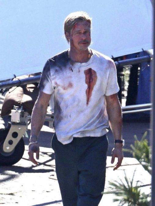  Brad Pitt en pleno rodaje