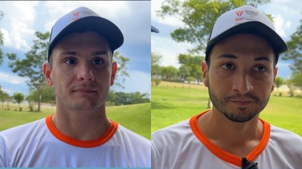 Aquiles Balaudo y Santiago Boviez﻿, nadadores de la Maratón Santa Fe-Coronda 2026.