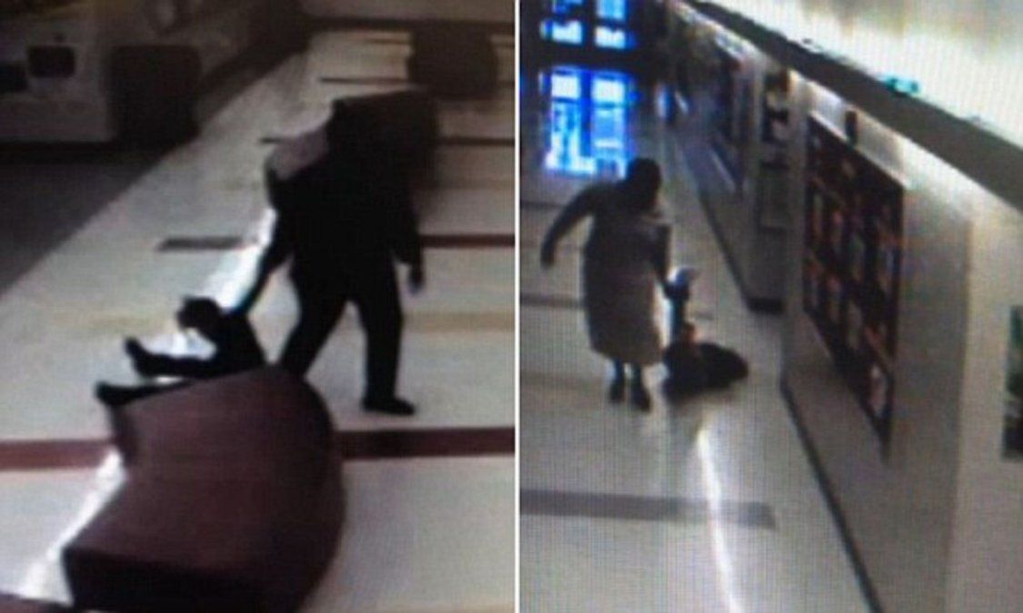 En el condado de Lake, en Florida (Estados Unidos) dos docentes renunciaron tras difundirse un video en el que los ve arrastrando por el pasillo a un alumno de 6 años. 