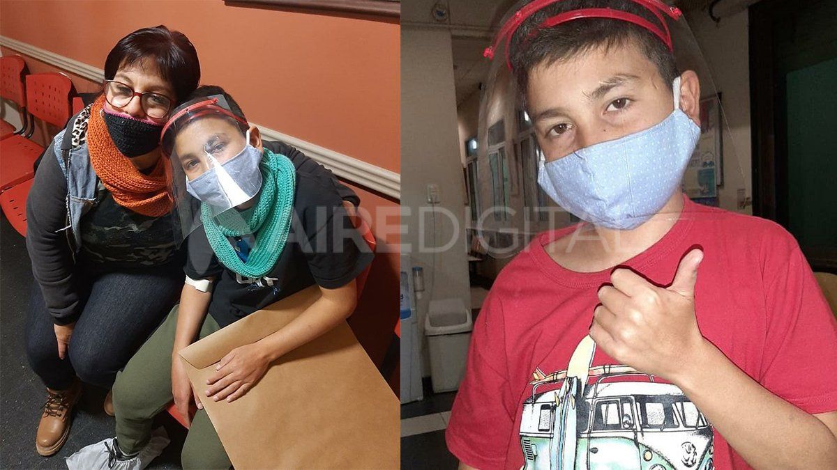 Lucho junto a su madre antes de ser intervenido quir&uacute;rgicamente