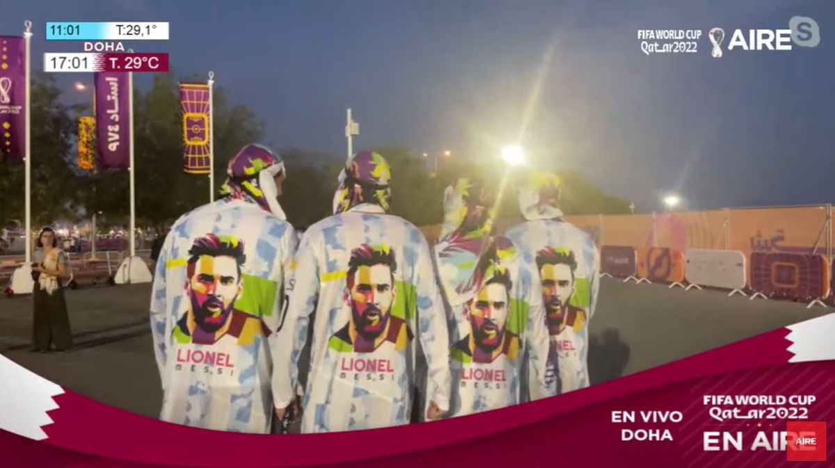 La ingeniosa idea de un equipo de argentinos que viajó a Qatar a alentar a la Selección.&nbsp;