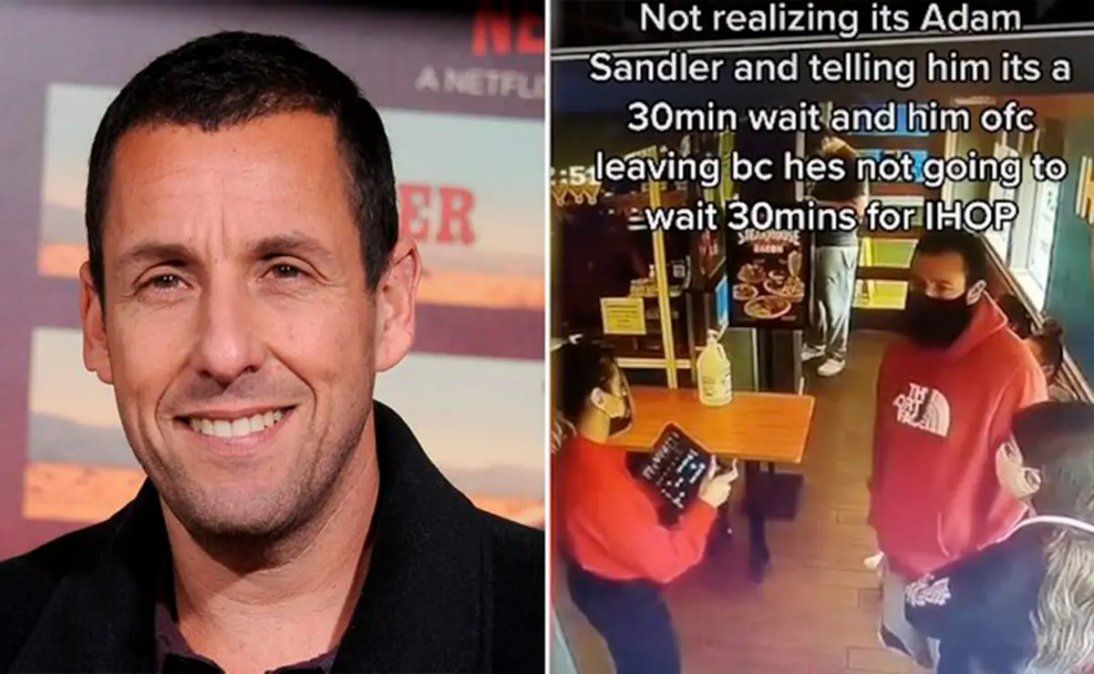Adam Sandler no pudo entrar a un restaurante porque no había lugar.