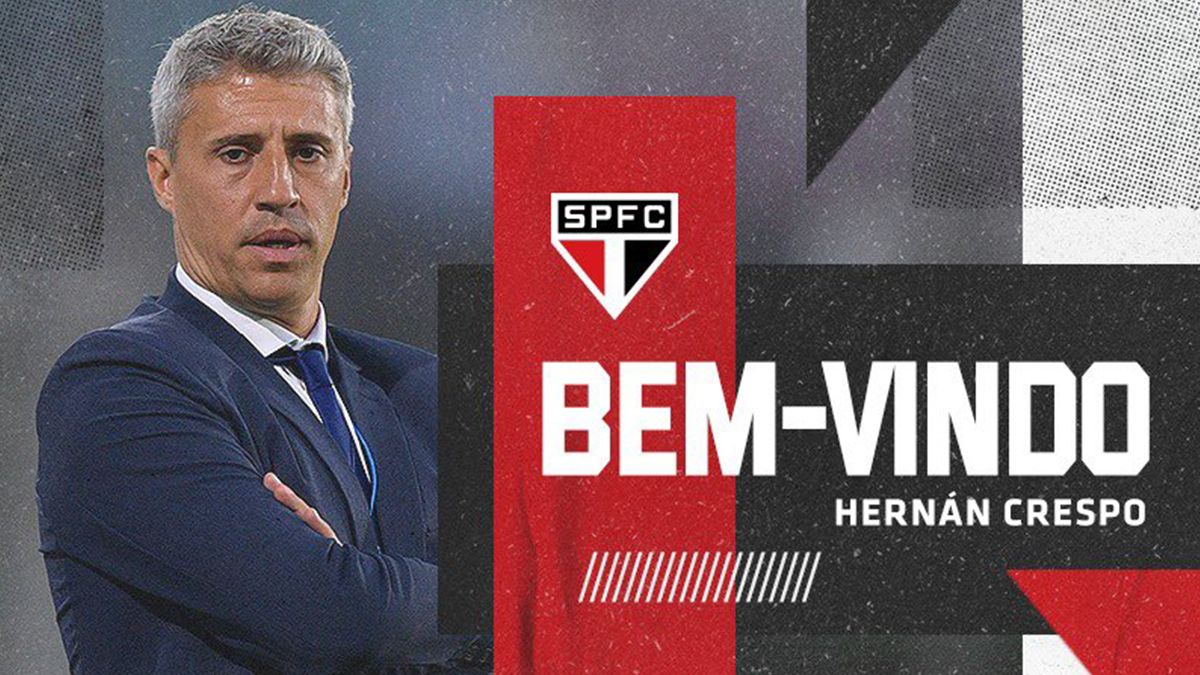 Hernán Crespo se convirtió en nuevo entrenador del San Pablo de Brasil