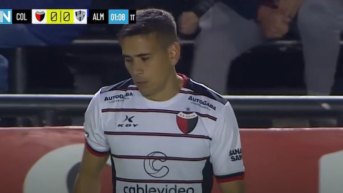 Federico Jourdan en el duelo entre Colón vs. Almagro.
