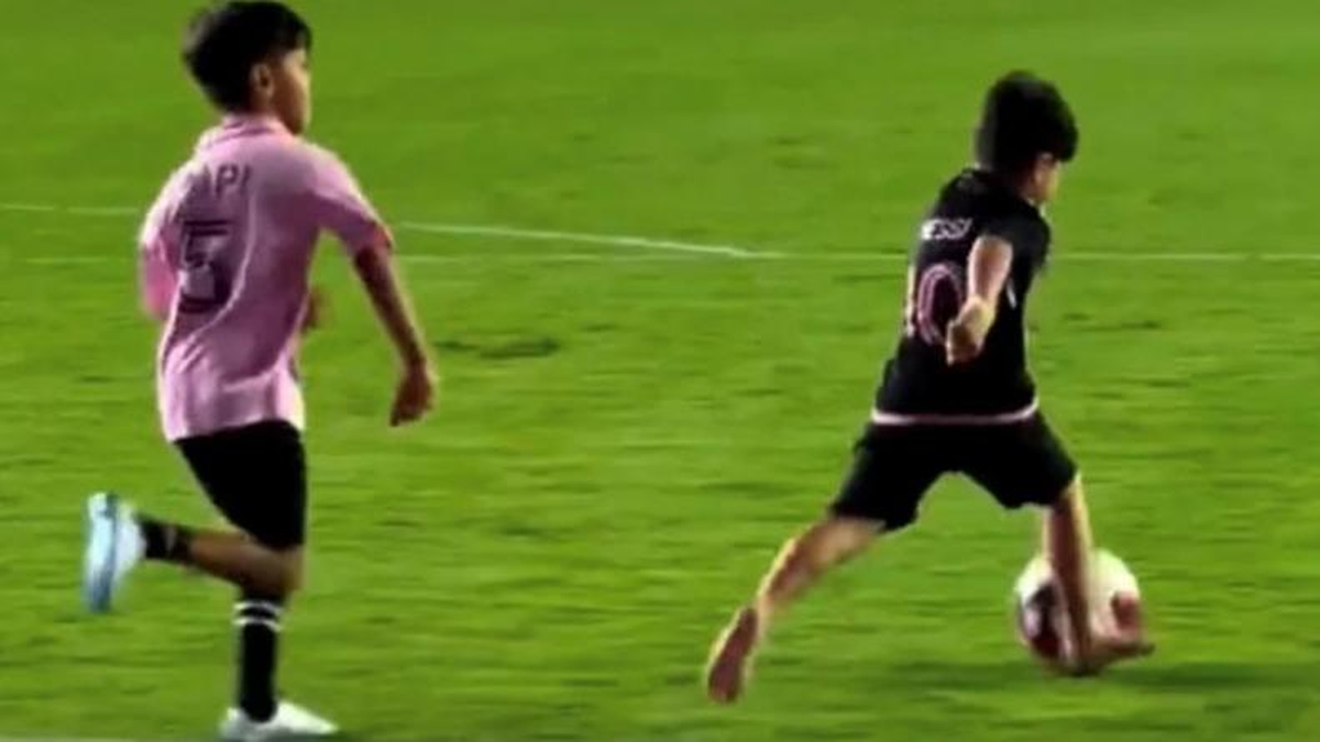 Los hijos de Lionel Messi jugaron al fútbol tras el triunfo de Inter Miami. Los hijos de Lionel Messi jugaron al fútbol tras el triunfo de Inter Miami.