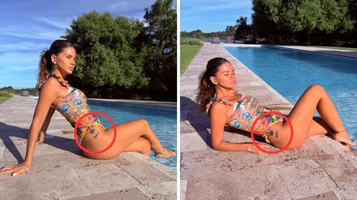 La China Suárez se tapó el tatuaje con otro. La China Suárez se tapó el tatuaje con otro.