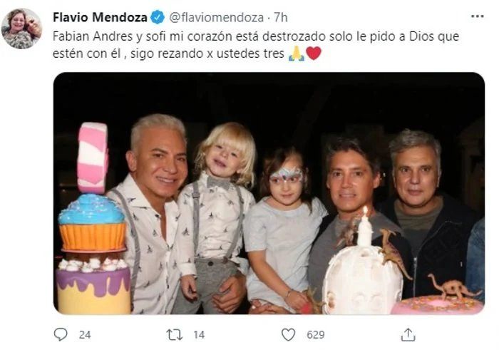 El dolor de Flavio Mendoza por este difícil momento. 