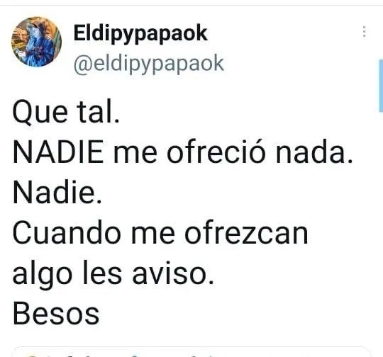 El Dipy aclaró la situación.