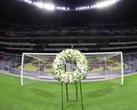 El histórico arco en el que Maradona utilizó la mano de Dios para anotarle un gol a los ingleses. Ese día, Argentina superó a Inglaterra por 2 a 1 y se clasificó para jugar las semifinales del Mundial del 86 contra Bélgica.