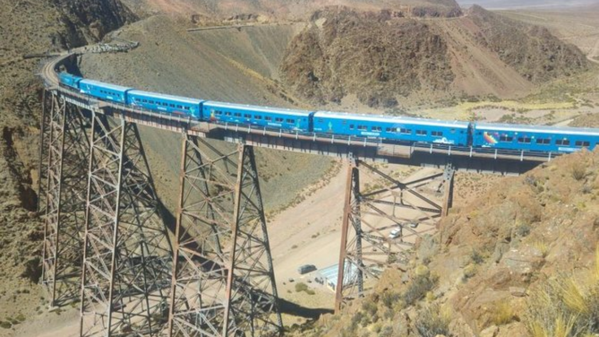 Diez años después, el Tren a las Nubes volvió a cruzar los Andes cubiertos de blanco