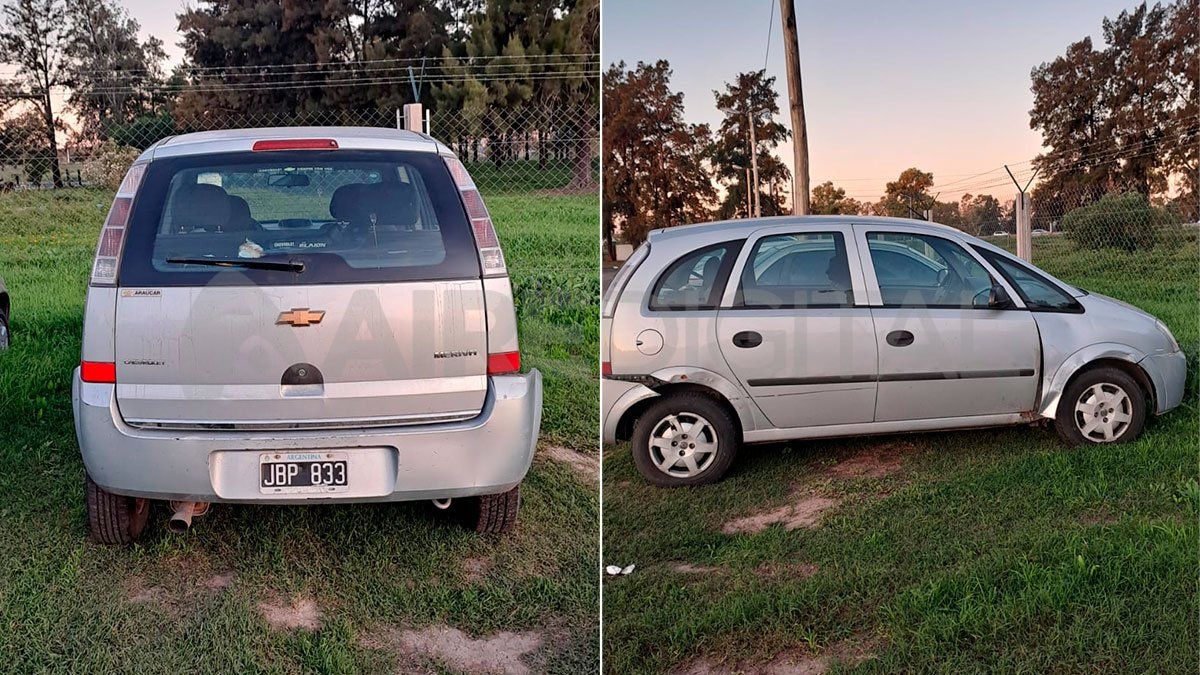 El auto de los narcotraficantes fue retenido por las fuerzas federales.