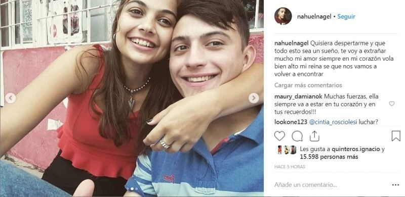 La despedida del novio de Agustina: “Te voy a extrañar mucho, mi amor”