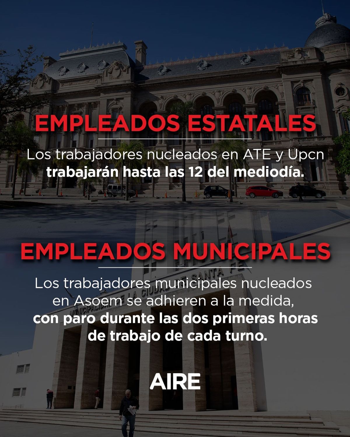 Paro general del 24 de enero: una por una, todas las actividades que se verán afectadas en Santa Fe. Paro general del 24 de enero: una por una, todas las actividades que se verán afectadas en Santa Fe.