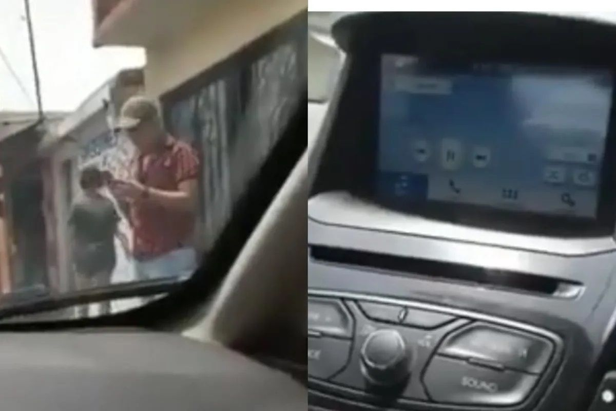 Salió del auto para escuchar el audio de la amante y un tremendo error lo delató