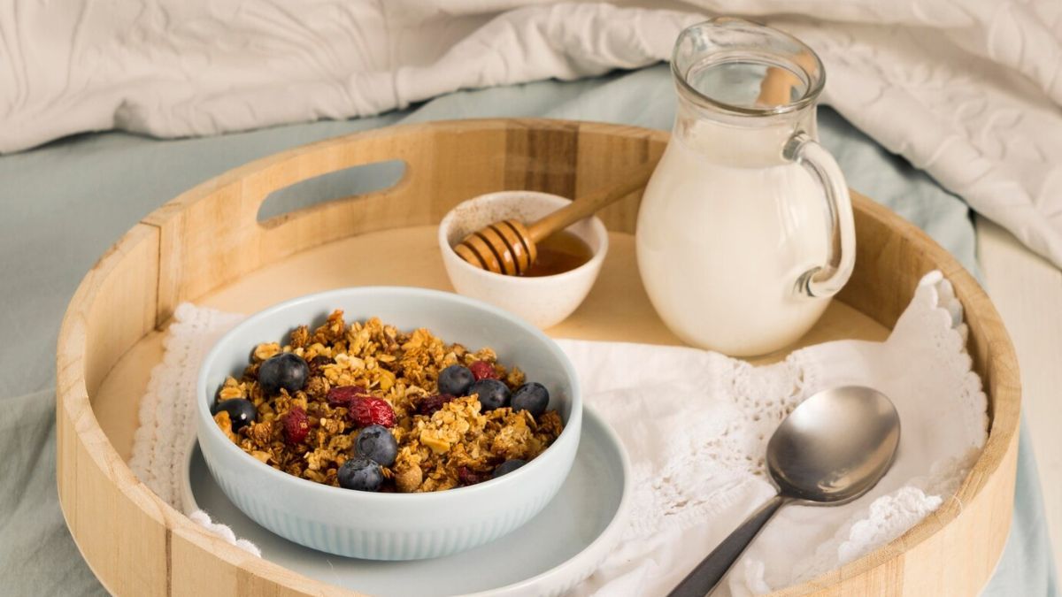 Cinco opciones de desayunos sin harinas. 