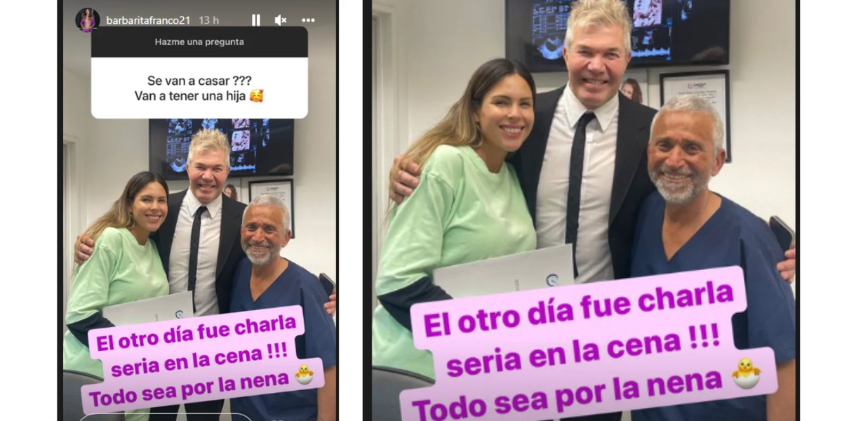 Barby Franco quiere casarse con Fernando Burlando.