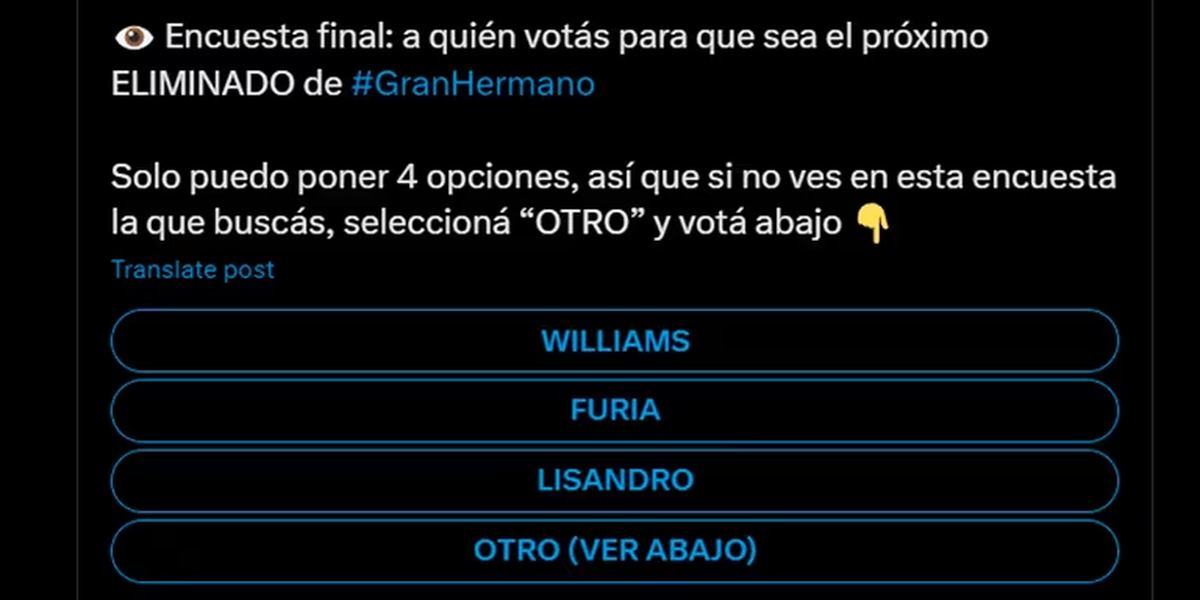 Las encuestas sobre el tercer eliminado de Gran Hermano. Las encuestas sobre el tercer eliminado de Gran Hermano.