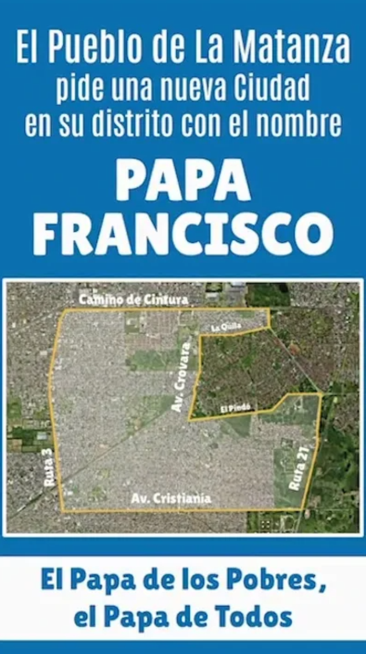 Se amplió la propuesta a crear una nueva localidad . Se amplió la propuesta a crear una nueva localidad .