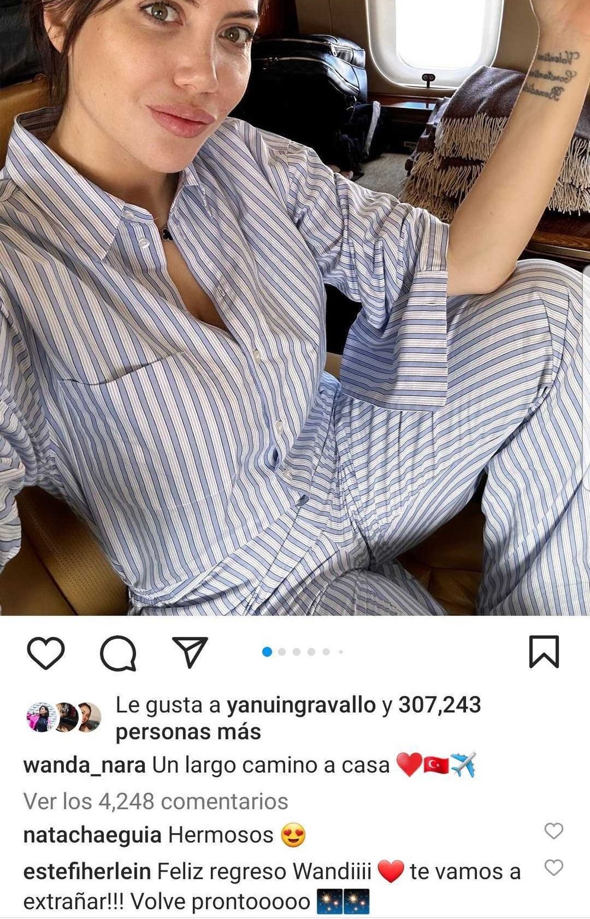 Estefanía Herlein de MasterChef le dejó un tierno mensaje a Wanda Nara. Estefanía Herlein de MasterChef le dejó un tierno mensaje a Wanda Nara.